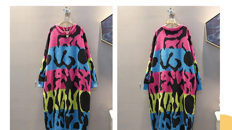 XITAO Pattern Women Dress Fashion Winter Elegant Patchwork Elegant Pullover Small Fresh Minority Casual Dress DMY1821