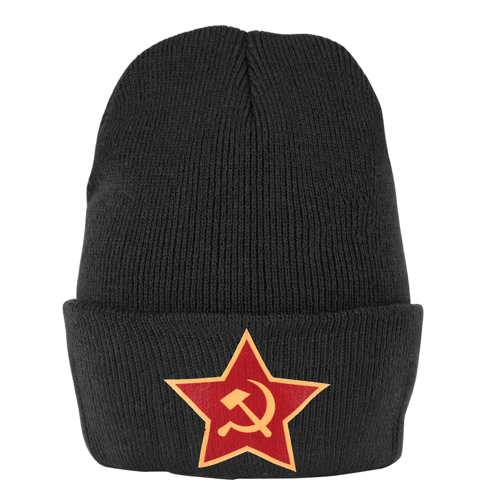 Женская уличная Зимняя Шапка-бини Мужская эластичная шапка с изображением