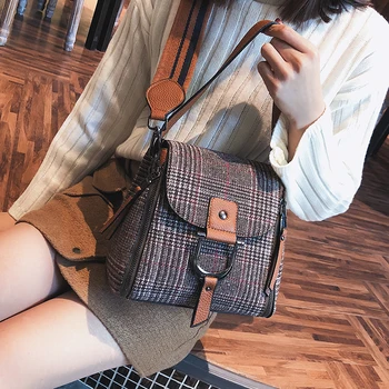 

2018 Fashion New Woolen Handbags Women's Designer Handbag Big Women's Tote bag Quality Large-capacity Bucket bags Shoulder Bags