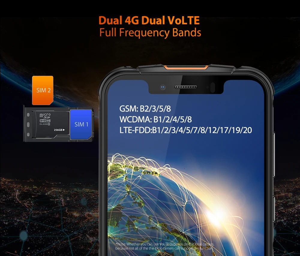 Ulefone Armor 5S IP68 водонепроницаемый мобильный телефон NFC Android 9,0 4 Гб + 64 Гб MT6763 Otca-core Беспроводная зарядка 4G LTE прочный смартфон