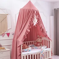 Baby Ruffle Canopy Mosquito Curtain Children Room Decoration Crib Netting Baby Ruffle Bed Canopy For Child 1