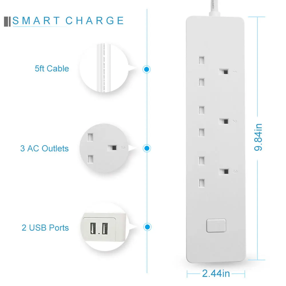 Штепсельная вилка Великобритании с 2 usb-портами, Wi-Fi розетка, приложение, дистанционное управление, умный дом, настенная электрическая розетка, голосовое управление, настенная розетка, зарядное устройство, тарелки