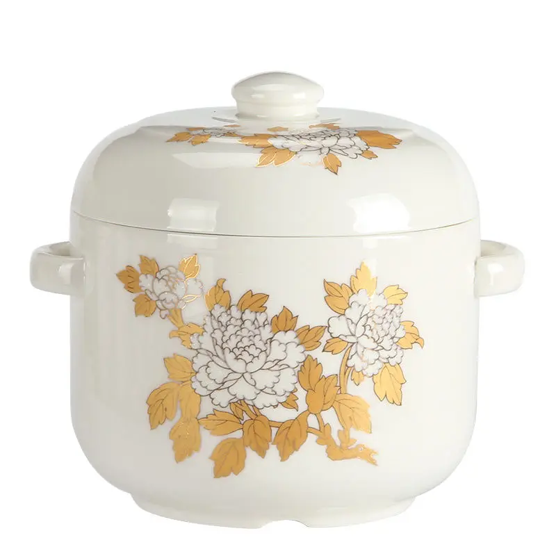 

Ceramic Cooker Water Stew Pot Ceramic Milk Pot Soup Pot Baby Steamed Pot with Lid Size Stew Pot Soup Cooking Pots and Pans Set