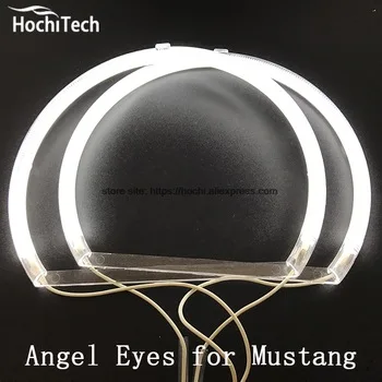 HochiTech WHITE 6000K CCFL Headlight Halo Angel Demon Eyes Kit angel eyes light for ford mustang 2010 2011 2012