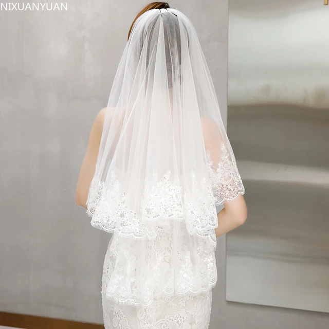 Luxury Arabic Muslim Wedding Veils Women White Crystals Bridal Veils Wedding  Accessories Dubai Voile Mariage - AliExpress