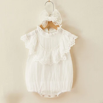 

2020 New Summer One Piece Cotton Sleeveless Bodysuits Baby Girl Bodysuits Korean Style Baby Girl Clothing Newborn jumpsuit