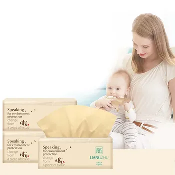 

Napkins Toilet Paper Facial Tissues Bamboo Pulp Non-bleaching 150 Pumps / Pack