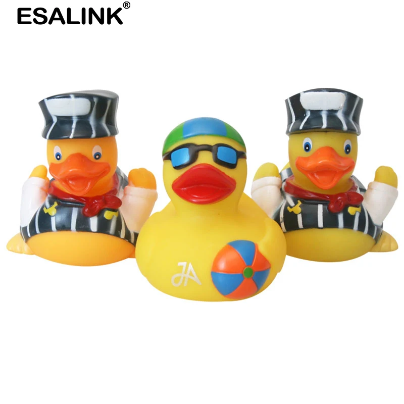 ESALINK 3 шт 9 см мужские в черном прохладном резиновом утке Duckie Baby Shower водные игрушки
