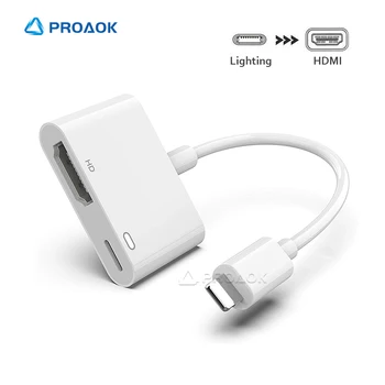 

1080P HDMI Cable For Apple Lightning Male to HDMI Female Adapter Kabel Support iPad/iPhone 6 7 8 Plus X XS XR to HDTV Projector