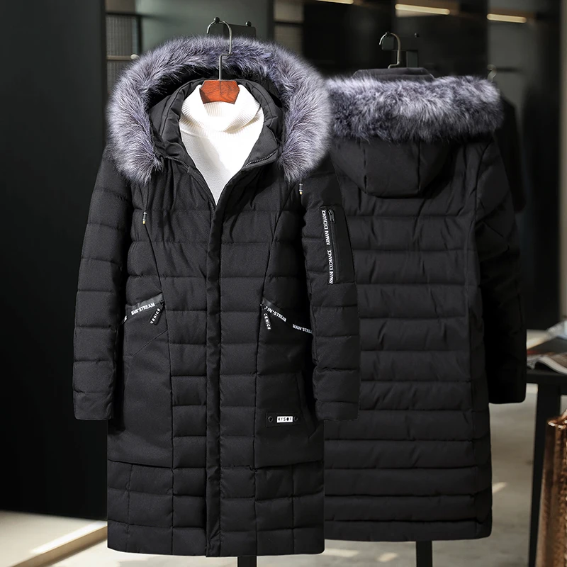 Новое зимнее супер большое пальто с меховым воротником 10xl 175 см Мужская куртка с хлопковой подкладкой одежда X-long Повседневный толстый размера плюс 2XL-9XL10XL
