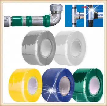 

Super Silicone Waterproof Performance Repair Tape Bonding Rescue Self Fusing Wire Hose Black Transparent Film Tape Duct Tape Hot