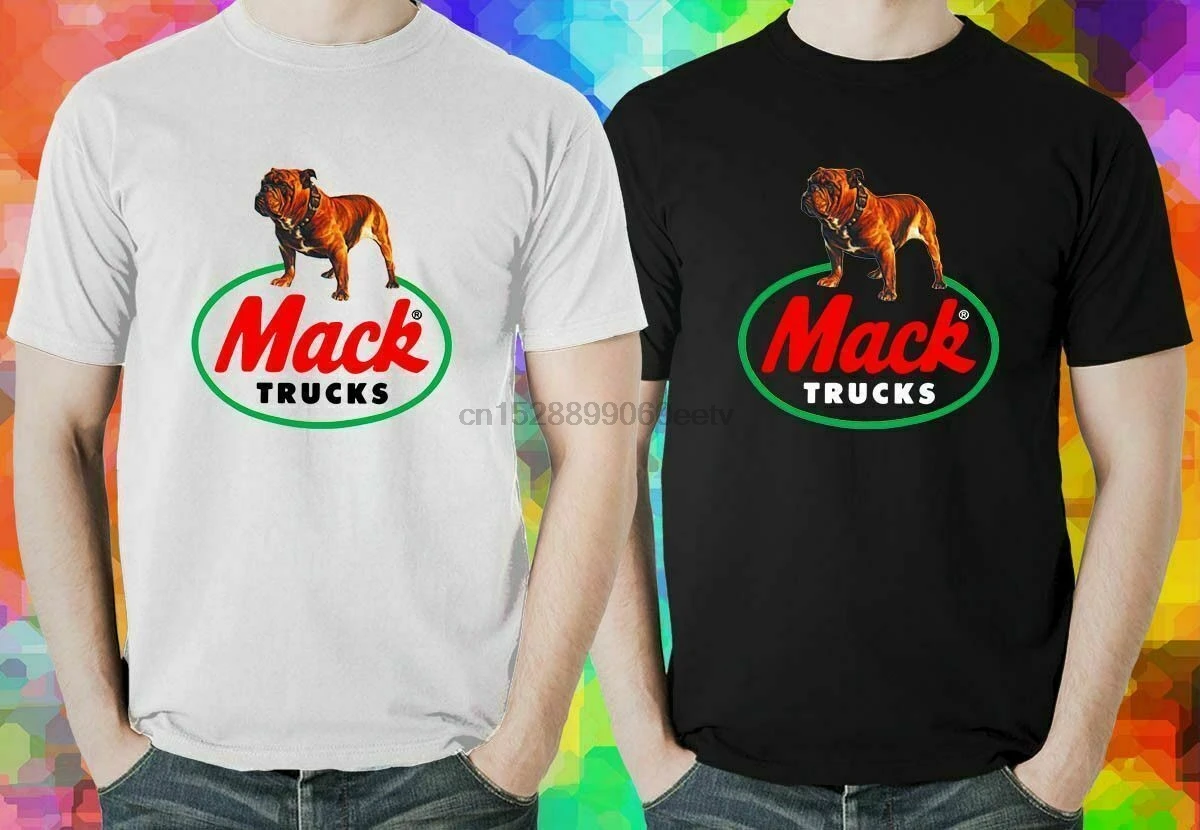 Новый MACK TRUCKER TRUCKS логотип компании черно-белая футболка США размер S-XXXL ZM1 |