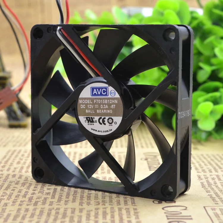 AVC F7015B12HN 7 см DC 12V 0.3A 7015 Процессор немой 3-Провода Вентилятор охлаждения