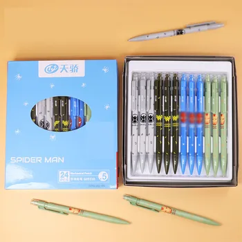 

48 pcs/lot Creative Hero Series Mechanical Pencil Cute Student Automatic Pen For Kid School Office Supply Promotional gifts