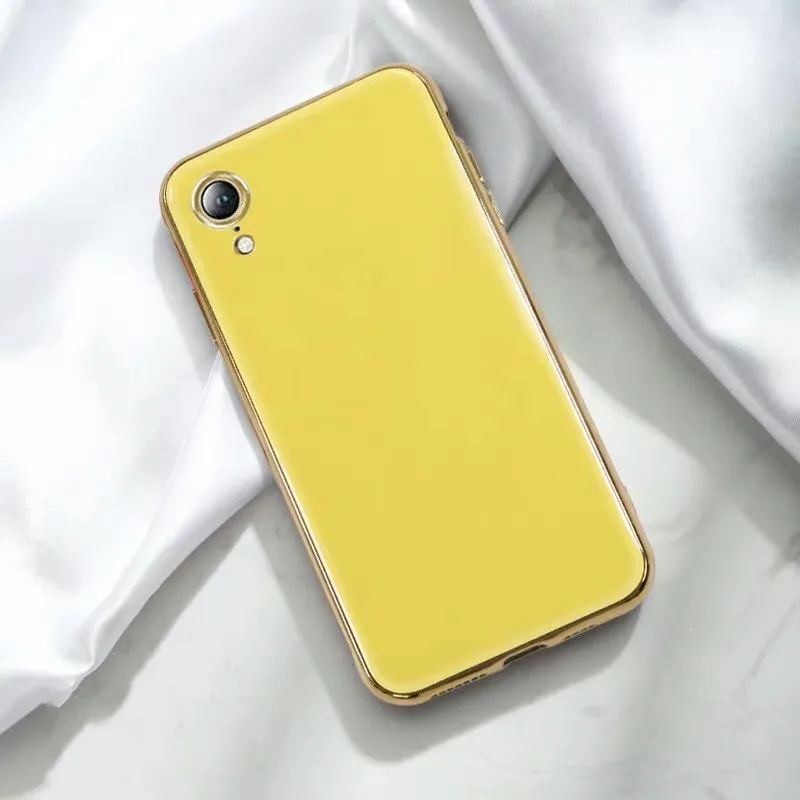 

For iPhone X Xs Max XR 8 7 6 6s Plus Luxury TPU + PET Case Electroplate Sides Soft protective Cover Fashion Shell