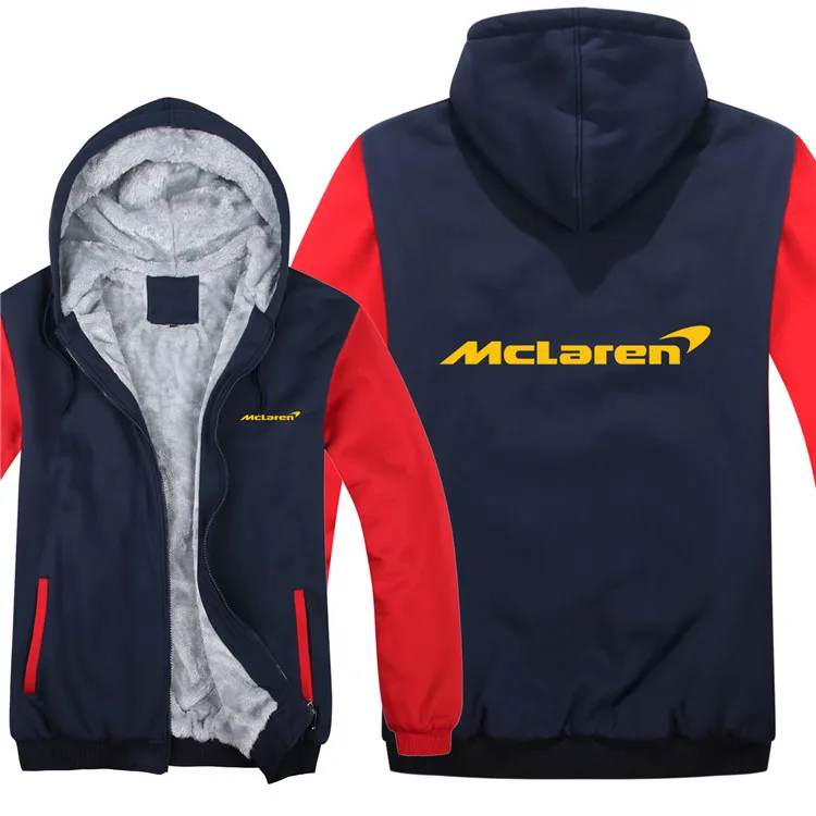 McLaren толстовки куртка зимняя мужская повседневная шерстяная подкладка флис McLaren толстовки пуловер Мужское пальто