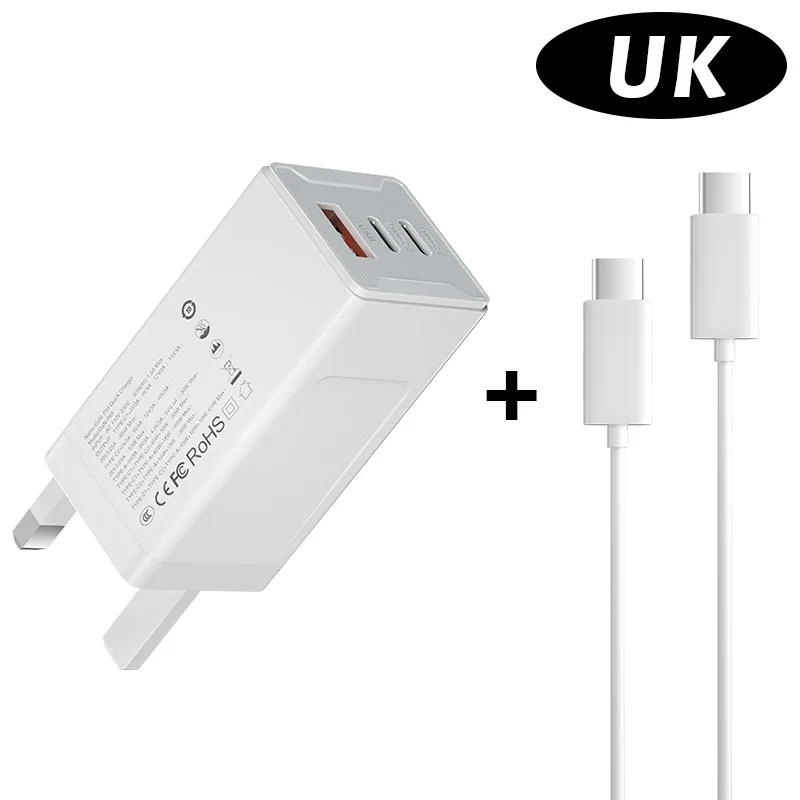 Transpeed GaN 65W Fast Charger 65W USB-C Quick Charge Type-C Wall Fast USB Charger EU US plug For iPhone QC3.0 PD3.0 5V 2A/4.5A 65w charger phone Chargers