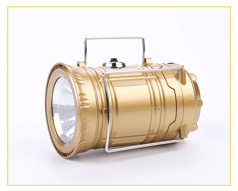 Outdoor Multi-functional Telescopic Small Camping Light USB Solar-in-Flashlight Tent Light