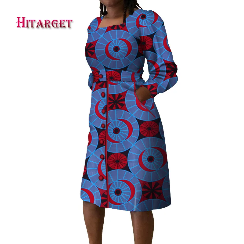 

Hitarget 2019 New African Ladies dashiki Sexy Dresses for Women ankara wax Print Women Dress for party dress WY4899