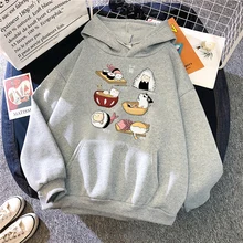 

Kawaii Japanese Sushi Cat Color Cartoon Hoodies Women Winter Sweatshirts Men Hip Hop Loose Streetwear Fleece Hoody Man Clothing