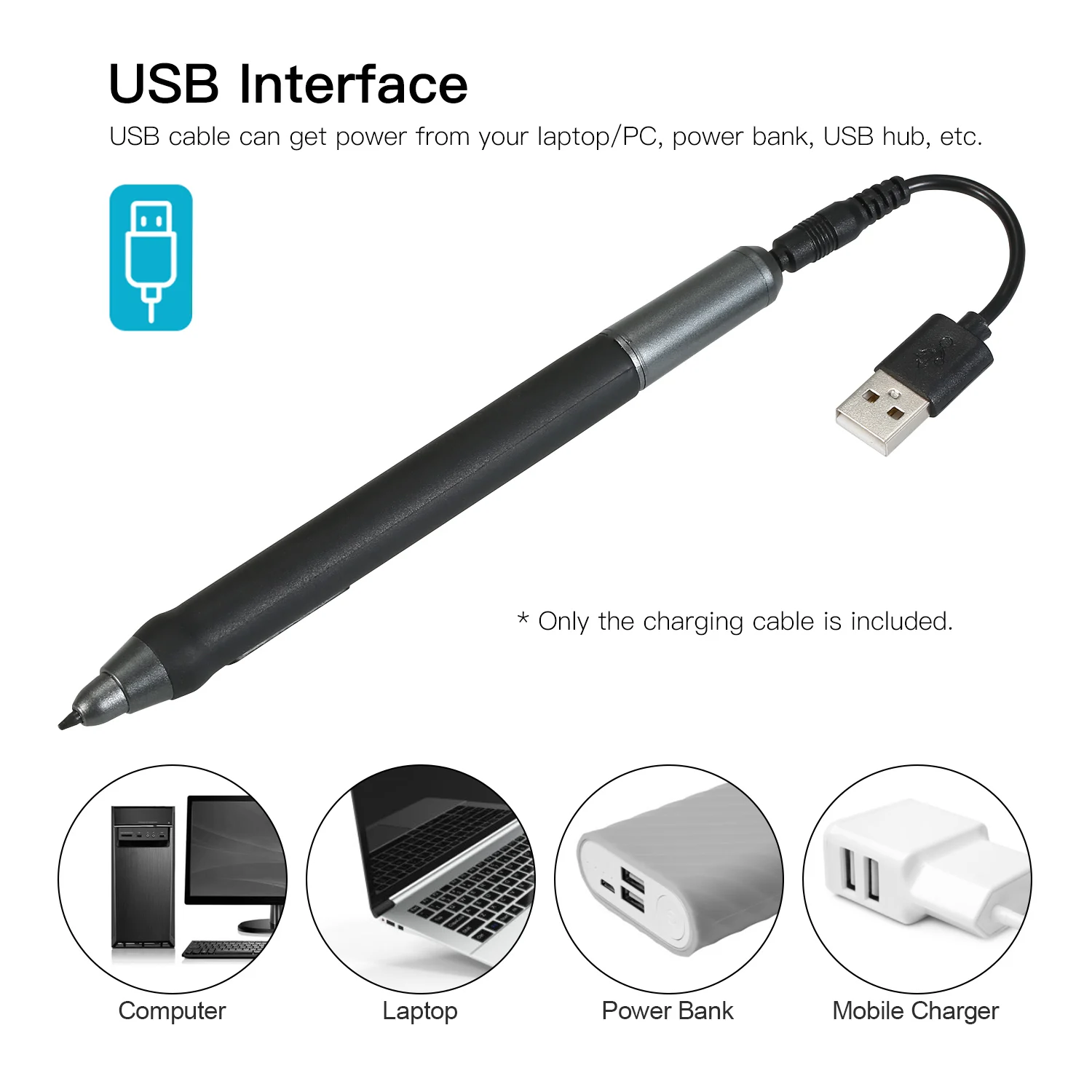 BOSTO Stylus зарядный кабель шнур USB зарядное устройство 12 см для BOSTO/UGEE/Huion/Wacom
