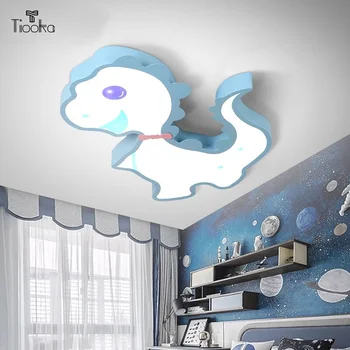 

Tiooka 3 Light Dim Ceiling Light Creative Blue Dinosaur 36W LED Ceiling Lamp Decoration Lighting for Boys' Children Bedroom