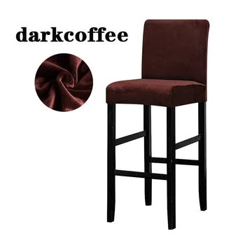 

Stretch Velvet Fabric Bar Chair Cover High Stool Chair Protector Seat Covers Slipcover for Banquet Wedding Party Dining Room