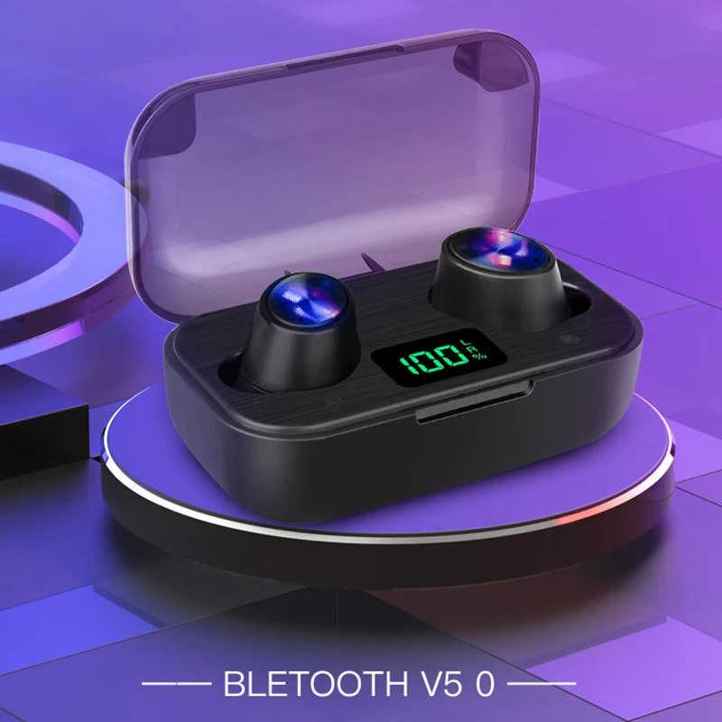 FLUXMOB F6 TWS touch bluetooth 5 0 headset wireless HIFI noise canceling earphone mini sport earbuds for mobile phone charger