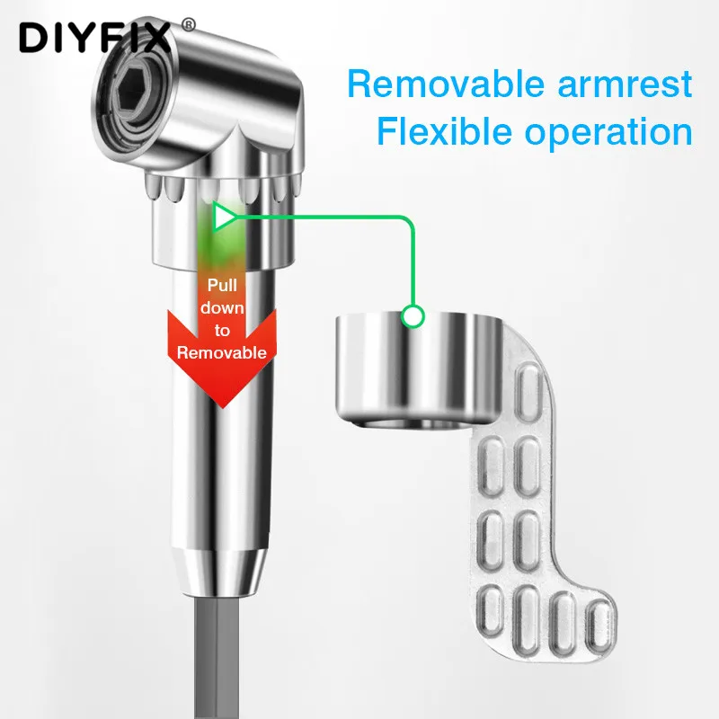 105 degree Angle Extension Screwdriver 6.35mm Hex Socket Holder Adjustable Bits 1/4