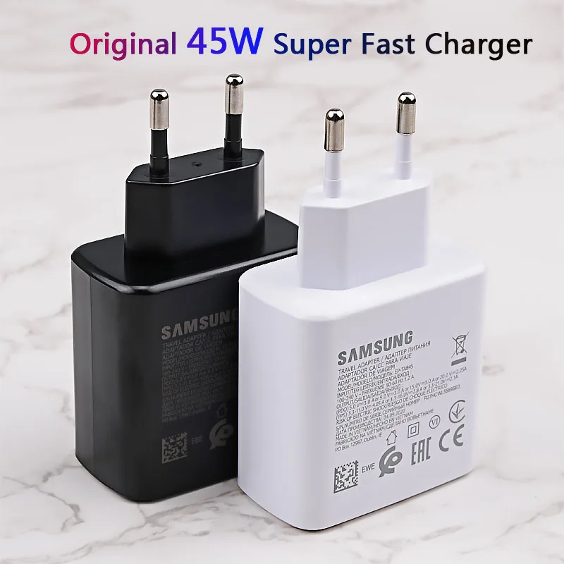 Original Samsung Fast Charger 45W Fast Type C Adapter Cable for Samsung GALAXY Note 10 20 S20 Plus S20 Ultra S21 A71 A80 A91 quick charge 2.0