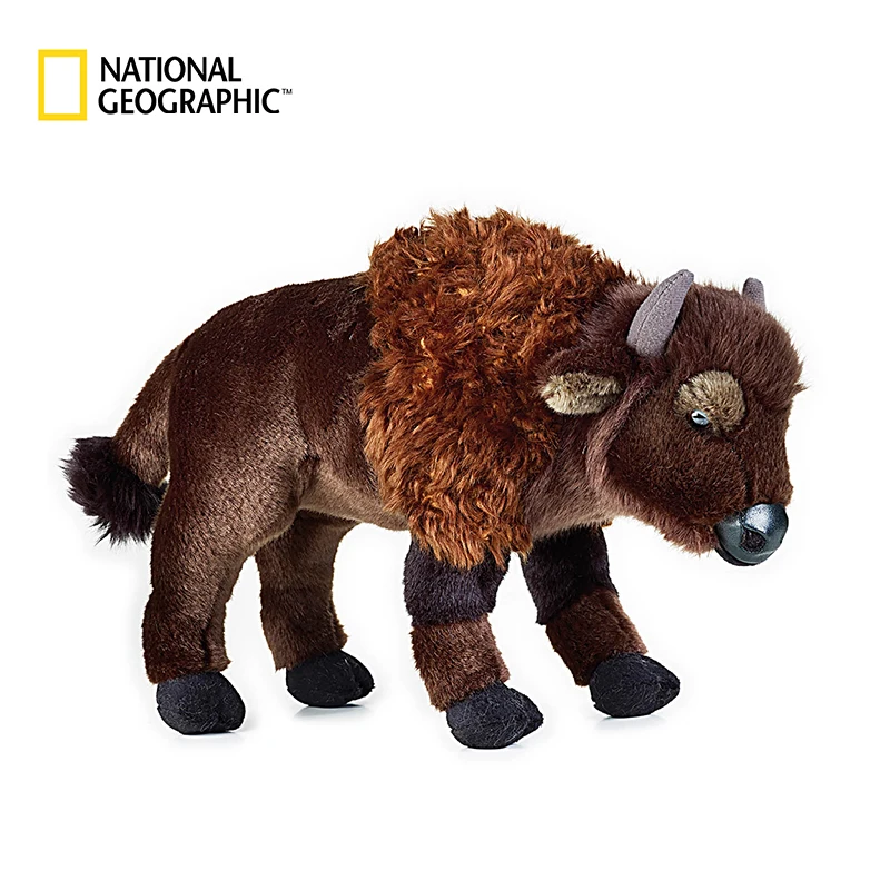 National Geographic North America 11&quot Bison Soft Plushie Simulation Plush Animals Toy Adult Children Friends Gifts | Игрушки и хобби