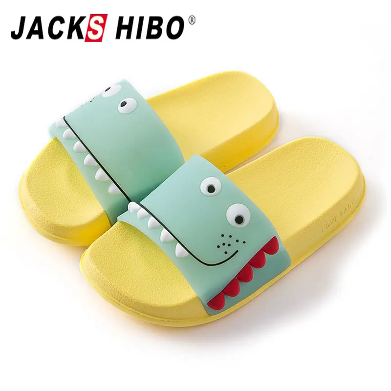 Jackshibo Kids Cartoon Slippers Boys Girls Summer Sandals Baby Non Slip Beach Shoes Toddler Swimming Slipper Bathroom Flip Flops Slippers Aliexpress