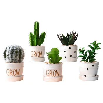 

Cactus Bonsai Artificial Succulents Plants Potted Fake Flowers Plants Desk Decoration Plastic Plant For Home Garden Decoration