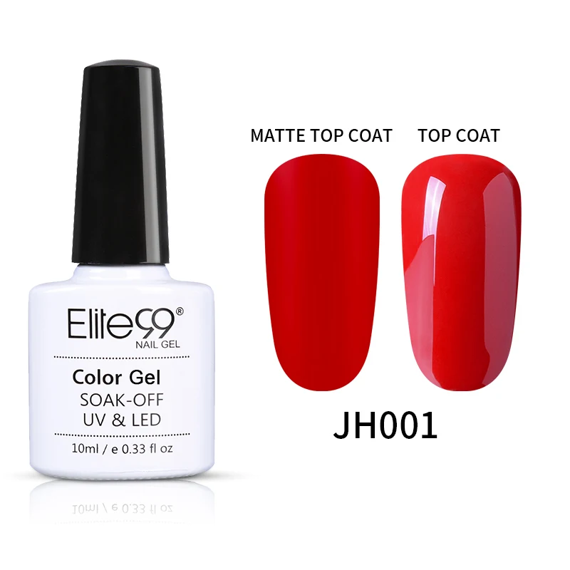 Elite99 чистый цвет матовый УФ-гель для ногтей 10 мл чистый цвет ногтей матовое верхнее покрытие Замачивание ногтей гель лак маникюрный лак - Цвет: JH001