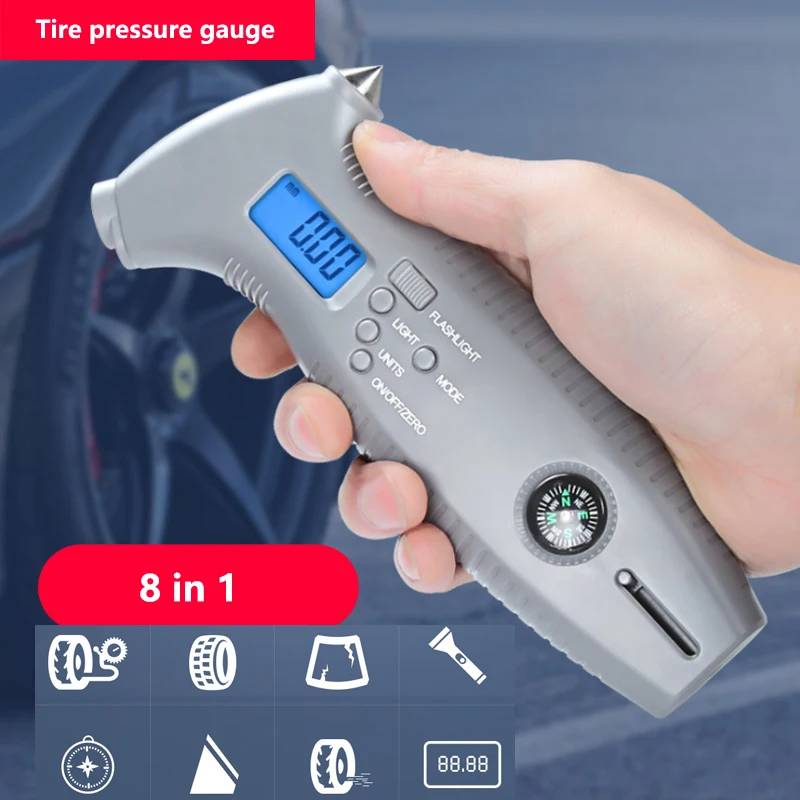 

Digital Tire Pressure Gauge Meter LCD Backlight Barometer Tyre Pressure Gauge Air Pressure Gauge For Car Motorcycle Bicycle