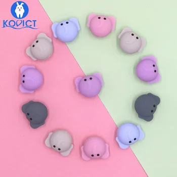 

Kovict 10pc Elephant Silicone Beads Food Grade Silicone Teether DIY Nursing Necklace Accessories perle Beads Baby Teethers