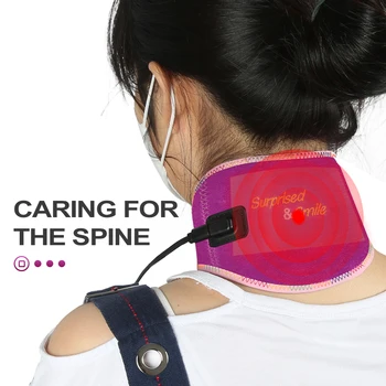 

Infrared Heating Pad Neck Protection and Cervical Pain Electric Neck Brace Heating Wrap Heat Therapy for Pain Relief USB Powered
