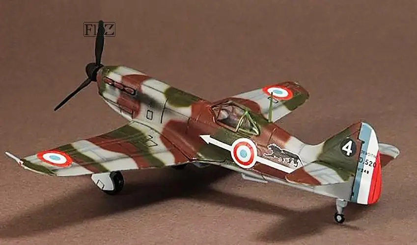 Франция Dewoitine D.520 Armee de l'Air GC II/7 1/72 отлитая модель самолета военный мастер