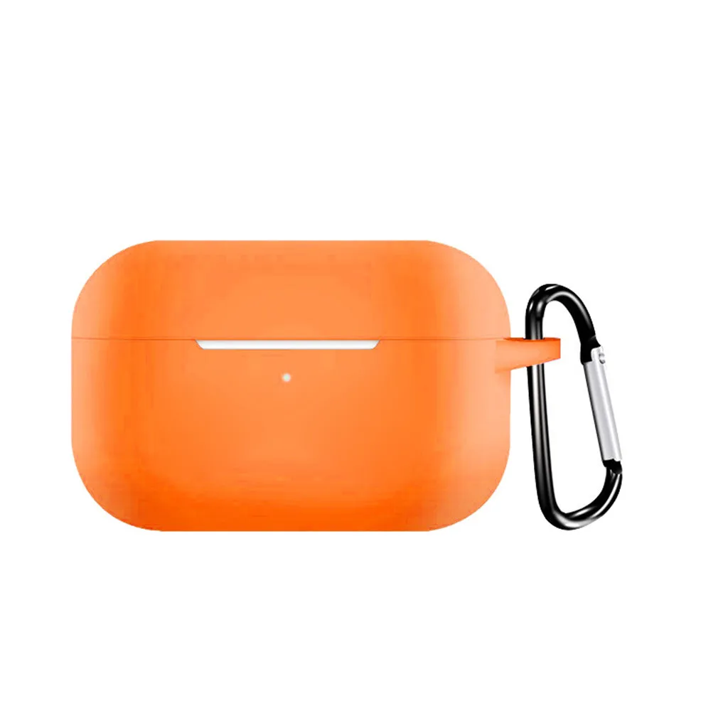 Силиконовый чехол для Airpods Pro, защитный кожаный чехол, беспроводной зарядный чехол для AirPods Pro, чехол для наушников, защита, 19NOV5 - Цвет: OR