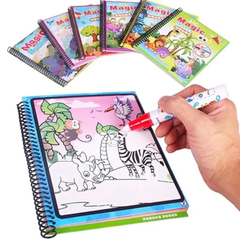 

Creative Magic Water Picture Book Painting Toy Set Montessori Graffiti Coloring Book Reusable Children Drawing Book