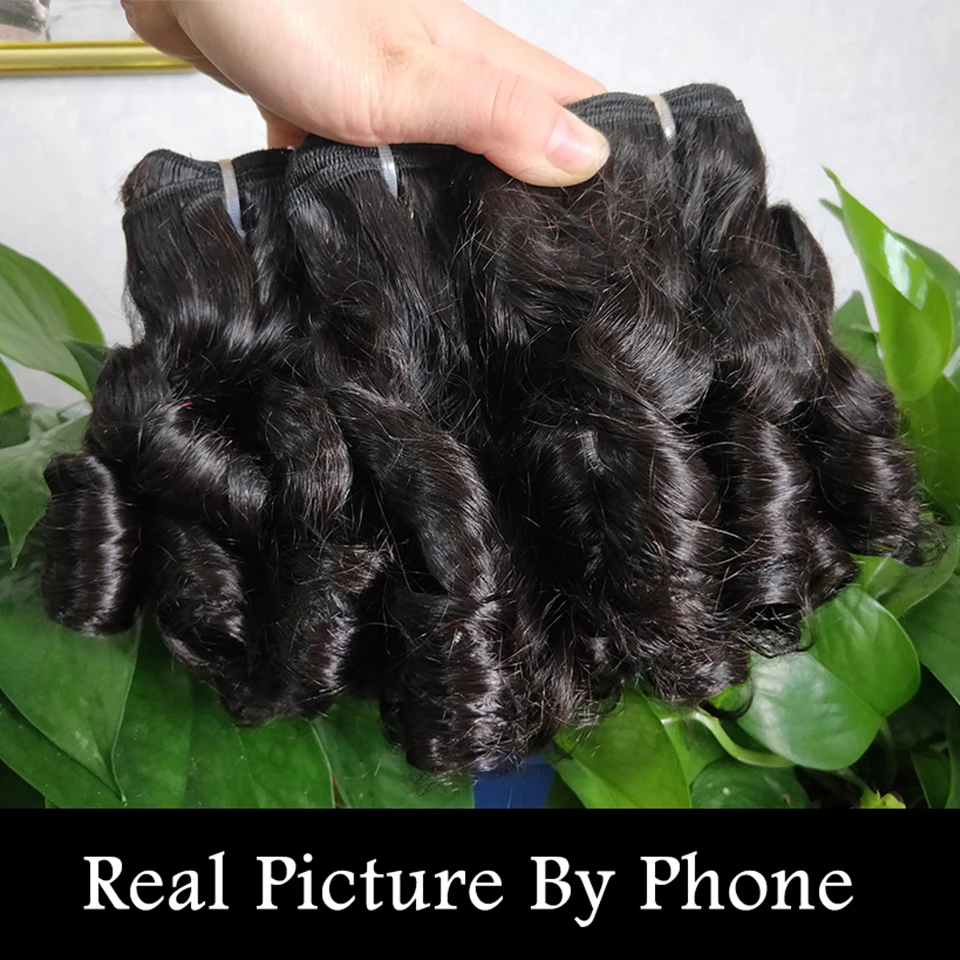 Бразильские натуральные кудрявые пучки волос локоны от тетушки Фунми 3 пряди сделка Волосы remy волос для наращивания 8-22 дюймов для черный Для женщин