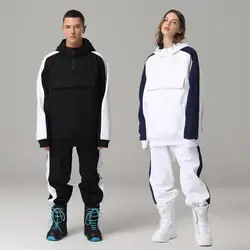 Ski Suit Women Men Ski Hoodie Winter Warm Breathable Waterproof Windproof Ski Jacket And Pants Male Female Skiing Snowboard Suit
