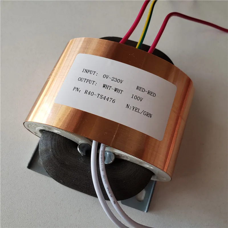 Feito sob Encomenda Escudo de Cobre Output para o Amplificador de Potência do Pre-decodificador v do Núcleo do Transformador R40 do Núcleo de 230 Transformador r 100 50va v 0.5a