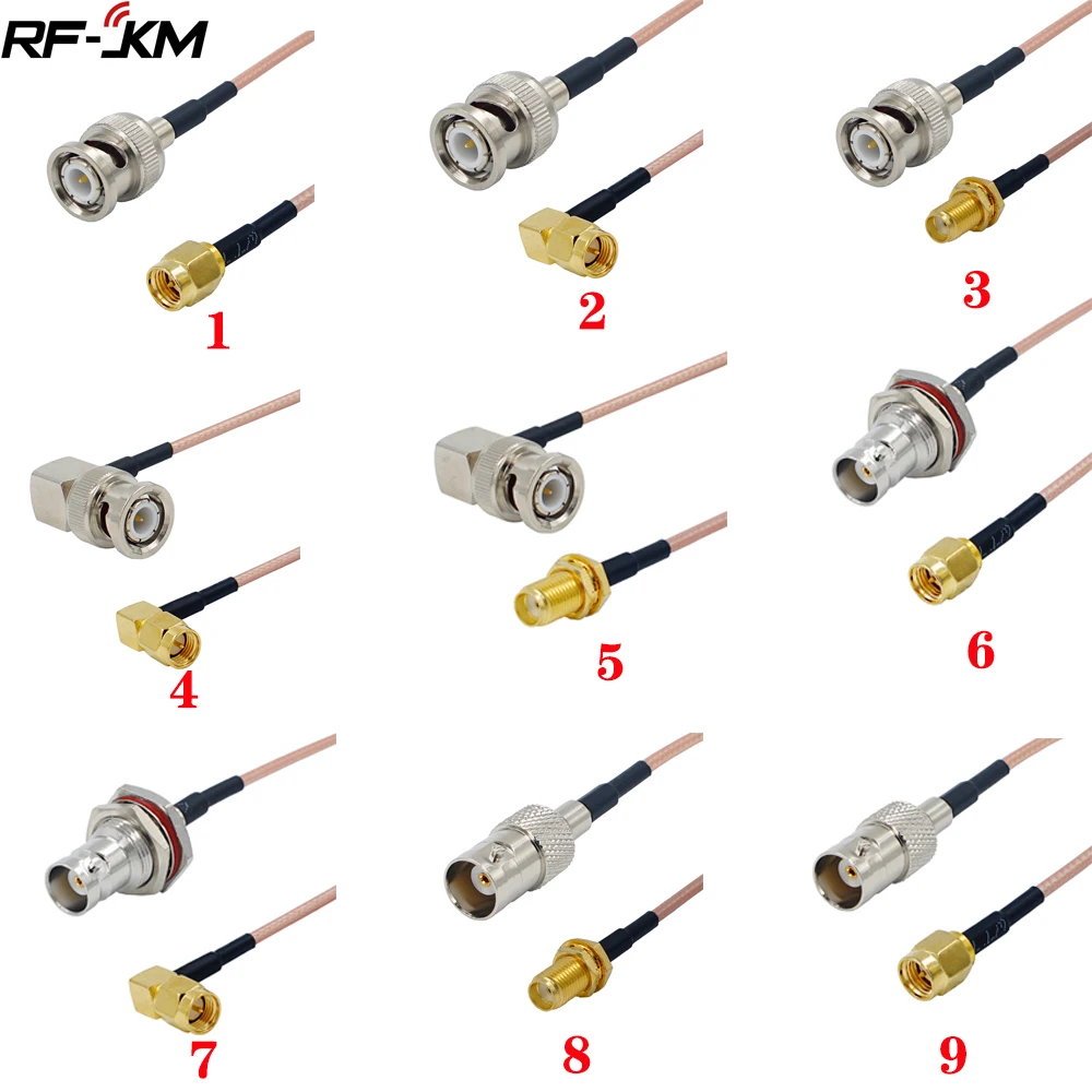 Кабель SMA штекер к BNC прямой Соединительный кабель RG316 RF Перемычка отрезок