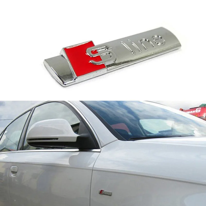 

1 pcs car ABS sticker Car side body sticker Labeling for Audi a3 a4 a5 a6 s4 s5 s6 s7 q3 q5 q7 c5 c6 b6 b8 8p 8v Car Accessories