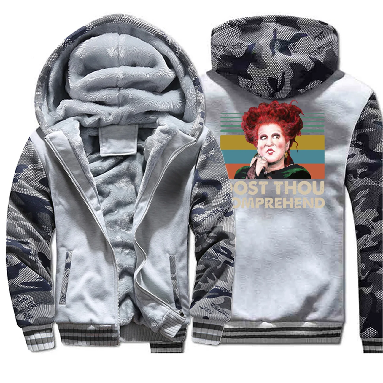 Hous Pocus Dost That comessed мужские толстовки осенне-зимние куртки Camoflageuflage толстовки теплые флисовые с длинным рукавом мужские