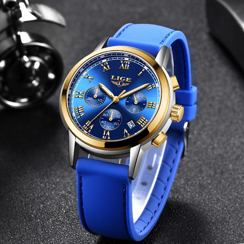 

LIGE New Watches Chronograph Sport Mens Watches Quartz Clock Leather Male Wristwatch Fashion Gift For Men Relogio Masculino+Box