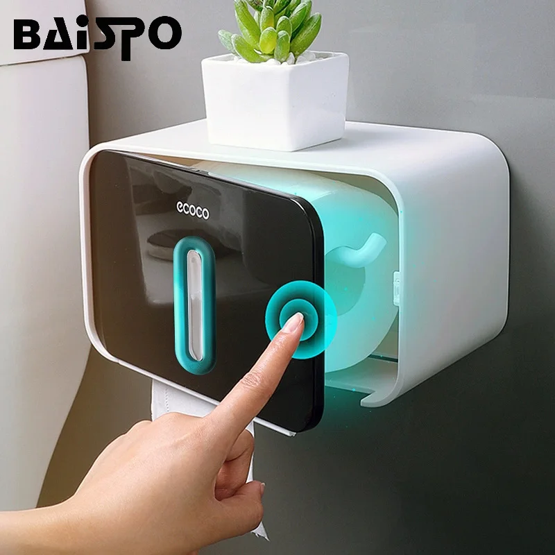 Водонепроницаемый держатель для туалетной бумаги BAISPO полка хранения домашней