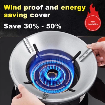 

Heat Insulation Energy Saving Cover Windproof Disk Round High Efficiency Gas Stove Durable Windshield Bracket Fire Reflection
