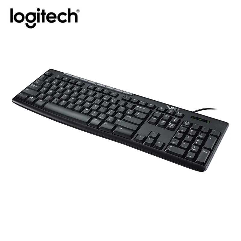 Проводная клавиатура Logitech K200 для ноутбука ПК домашнего офиса бизнеса игр USB